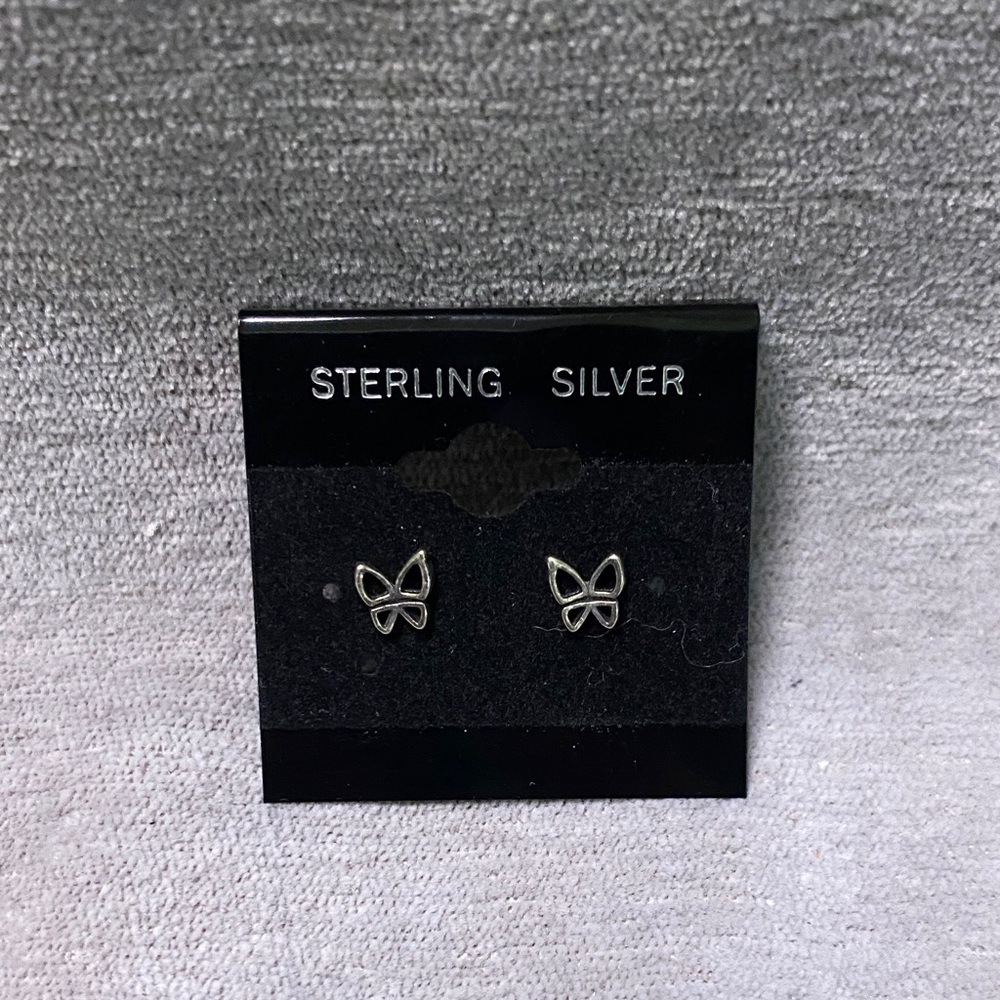 Sterling Silver Butterfly Earrings
